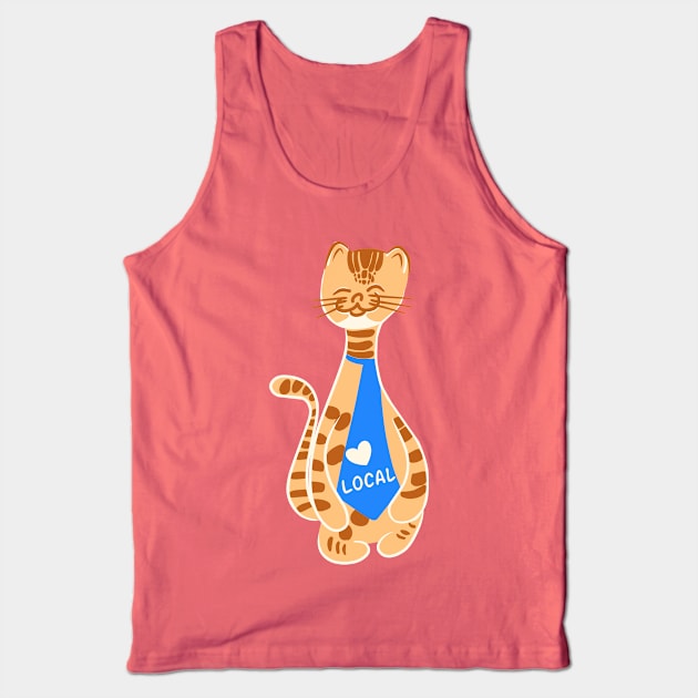 Shop Local Support Local - Cat Love local 3 Tank Top by Hetaor